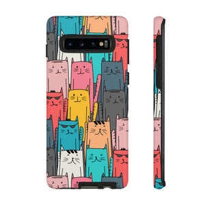 Colorful Cats Android Case (Protective) Samsung Galaxy S10 Glossy Phone Case