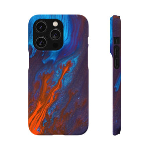 Orange Flame Ink Art iPhone Case (Slim) iPhone 14 Pro Matte Phone Case