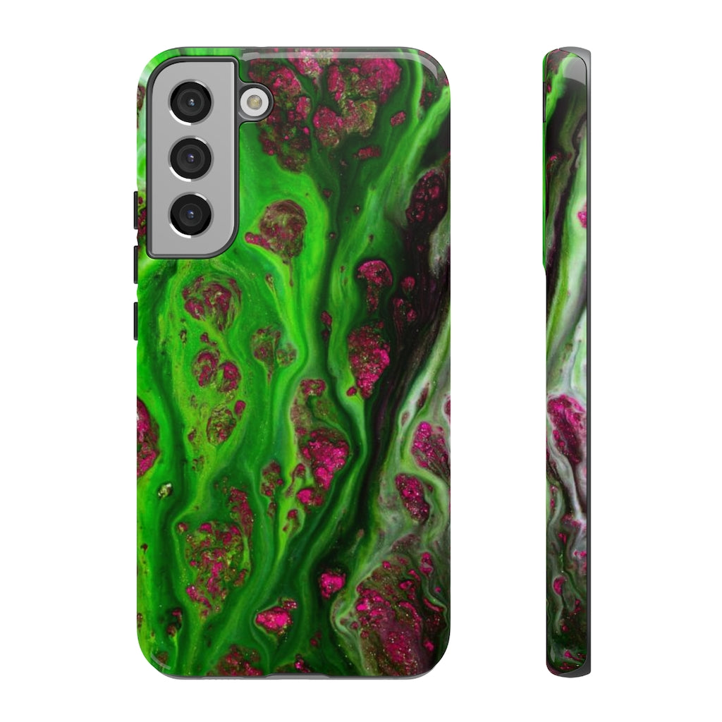 Toxic Green Ink Art Android Case (Protective) Samsung Galaxy S22 Plus Glossy Phone Case