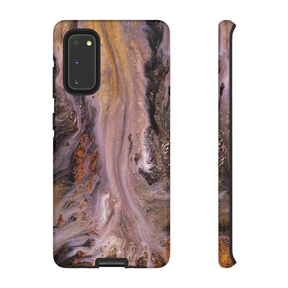 Pink Marble Ink Art Android Case (Protective) Samsung Galaxy S20 Glossy Phone Case