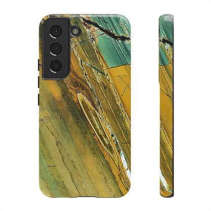 Cracked Yellow Android Case (Protective) Samsung Galaxy S22 Glossy Phone Case