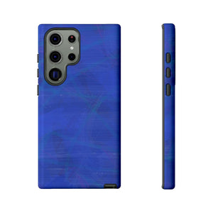 Abstract Blue Android Case (Protective) Samsung Galaxy S23 Ultra Glossy Phone Case