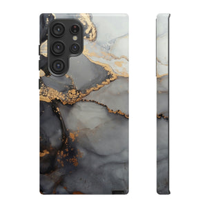 Grey Marble Android Case (Protective) Samsung Galaxy S22 Ultra Glossy Phone Case