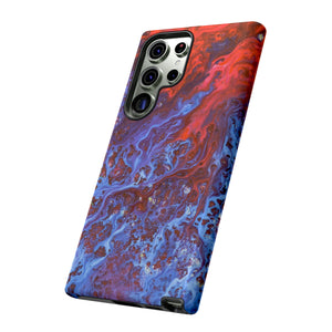 Blue Lava Ink Art Android Case (Protective) Phone Case