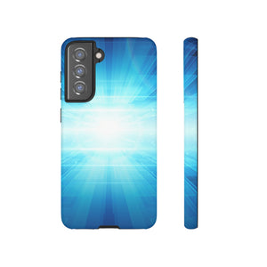 Abstract Blue Android Case (Protective) Samsung Galaxy S21 FE Matte Phone Case