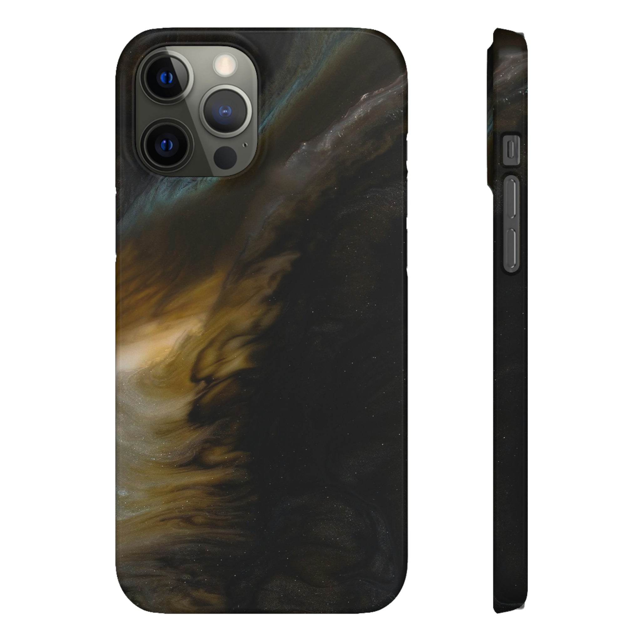 Midnight Shaddow Ink Art iPhone Case (Slim) iPhone 12 Pro Max Glossy Phone Case