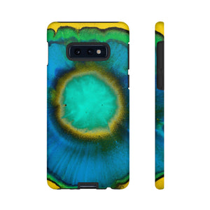 Neon Blue Ink Art Android Case (Protective) Samsung Galaxy S10E Matte Phone Case