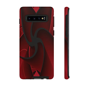 Red Liquid Spiral Android Case (Protective) Samsung Galaxy S10 Glossy Phone Case