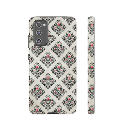 Grey Rose Gothic Flower Samsung Case (Protective) Samsung Galaxy S20 FE Glossy Phone Case