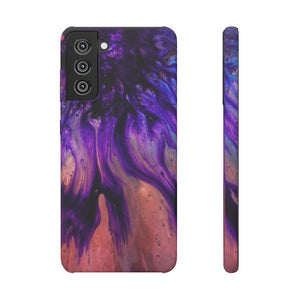 Purple Flow Ink Art Android Case (Slim) Samsung Galaxy S21 Matte Phone Case