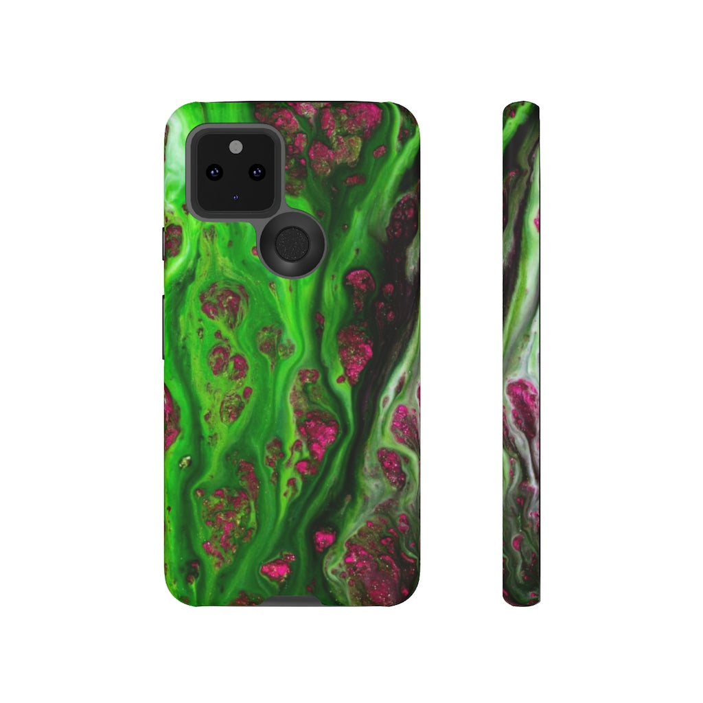 Toxic Green Ink Art Android Case (Protective) Google Pixel 5 Matte Phone Case