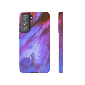 Purple Cosmos Ink Art Android Case (Protective) Samsung Galaxy S21 FE Matte Phone Case