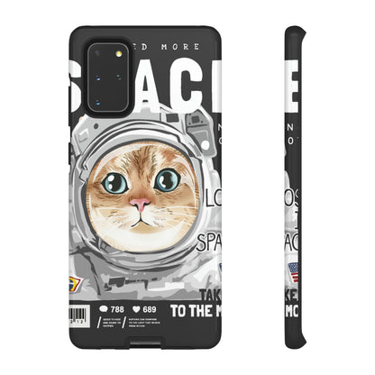 Space Cute Cat Android Case (Protective) Samsung Galaxy S20+ Glossy Phone Case