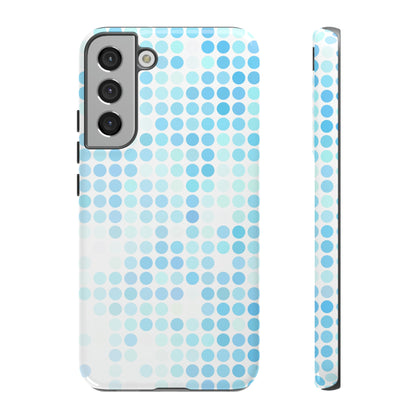 Blue Pixels Android Case (Protective) Samsung Galaxy S22 Plus Glossy Phone Case