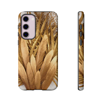 Gold Feather Android Case (Protective) Samsung Galaxy S23 Plus Glossy Phone Case