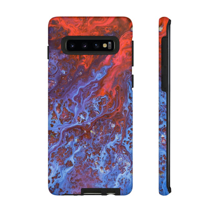 Blue Lava Ink Art Android Case (Protective) Samsung Galaxy S10 Matte Phone Case