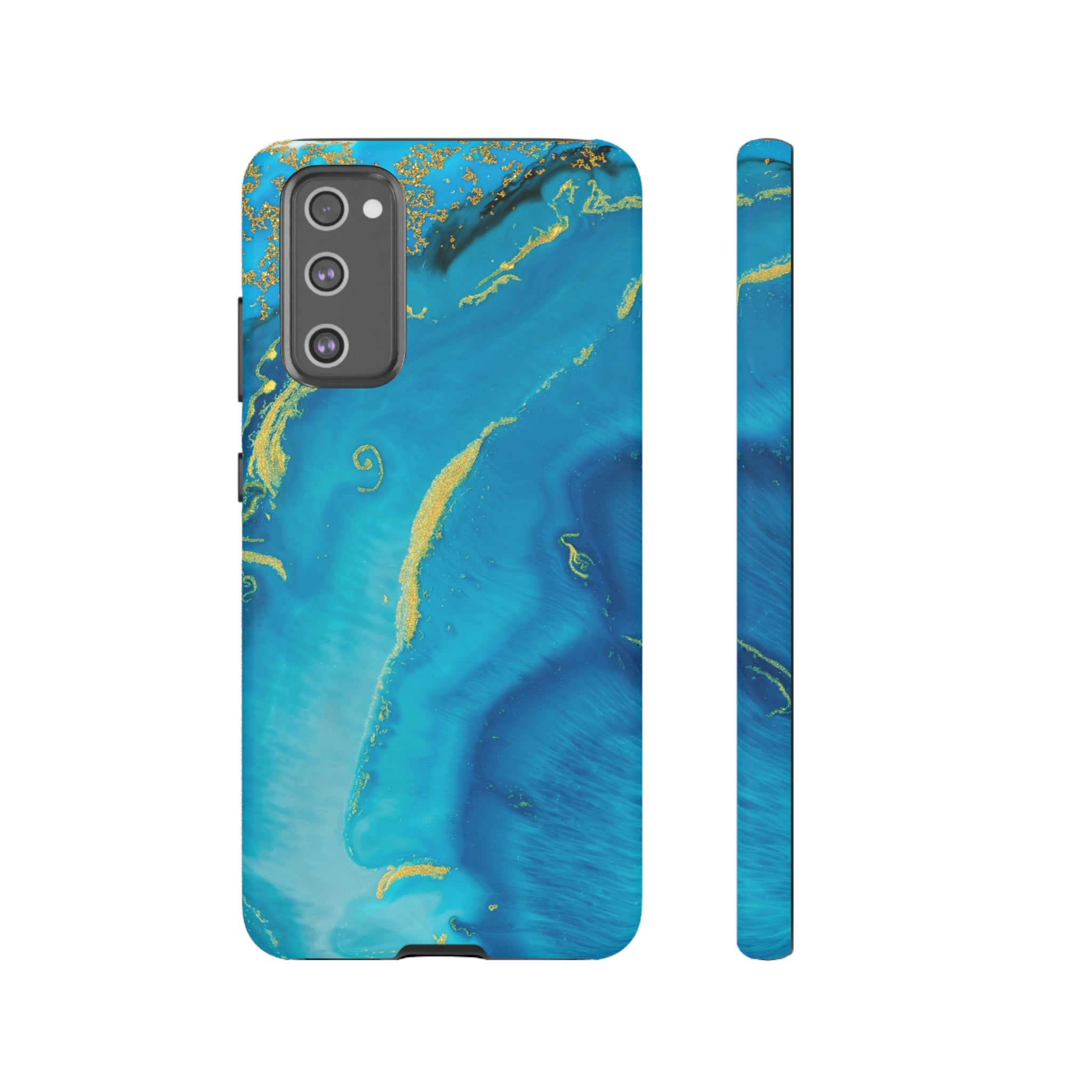 Blue Watercolor Android Case (Protective) Samsung Galaxy S20 FE Matte Phone Case