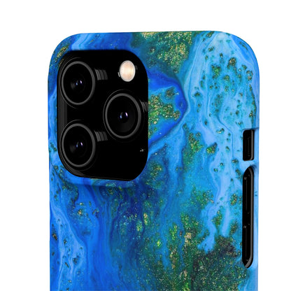 Blue Globe Ink Art iPhone Case (Slim) Phone Case