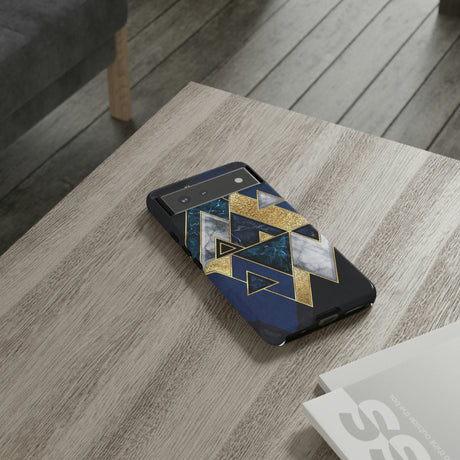 Dark Blue Geometric Android Case (Protective) Phone Case