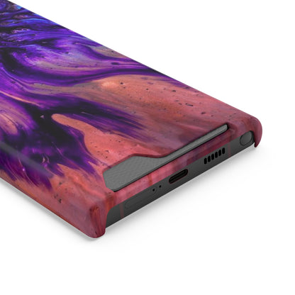 Purple Flow Ink Art Android Case (Card) Phone Case