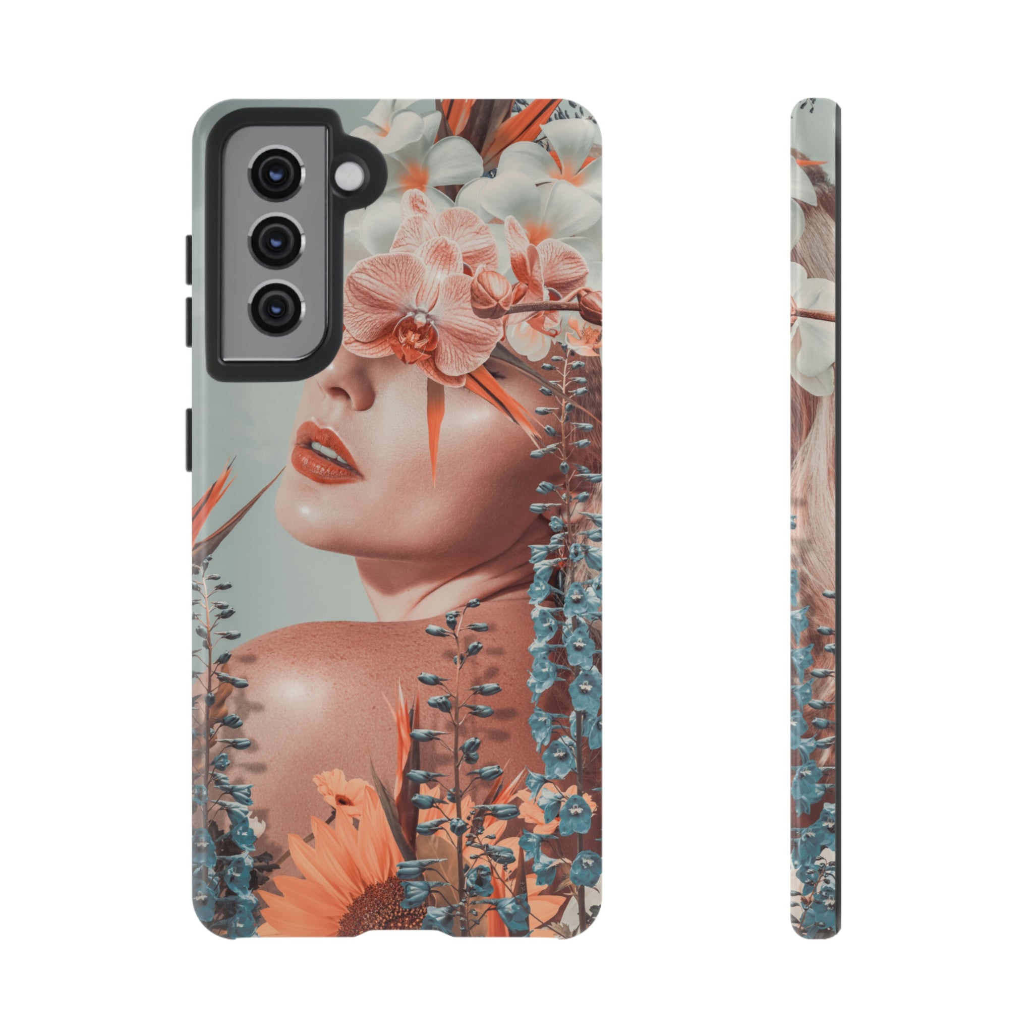 Contemporary Flowers Android Case (Protective) Samsung Galaxy S21 Glossy Phone Case