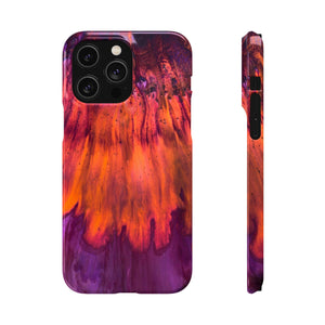 Orange Flow Ink Art iPhone Case (Slim) iPhone 14 Pro Max Glossy Phone Case