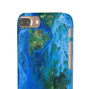 Blue Globe Ink Art iPhone Case (Slim) Phone Case