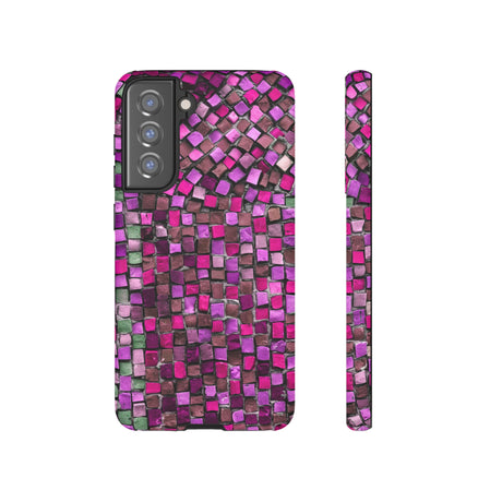 Purple Mosaic Android Case (Protective) Samsung Galaxy S21 FE Matte Phone Case