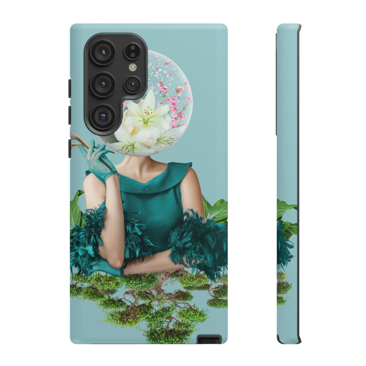 Contemporary Portrait Android Case (Protective) Samsung Galaxy S22 Ultra Matte Phone Case