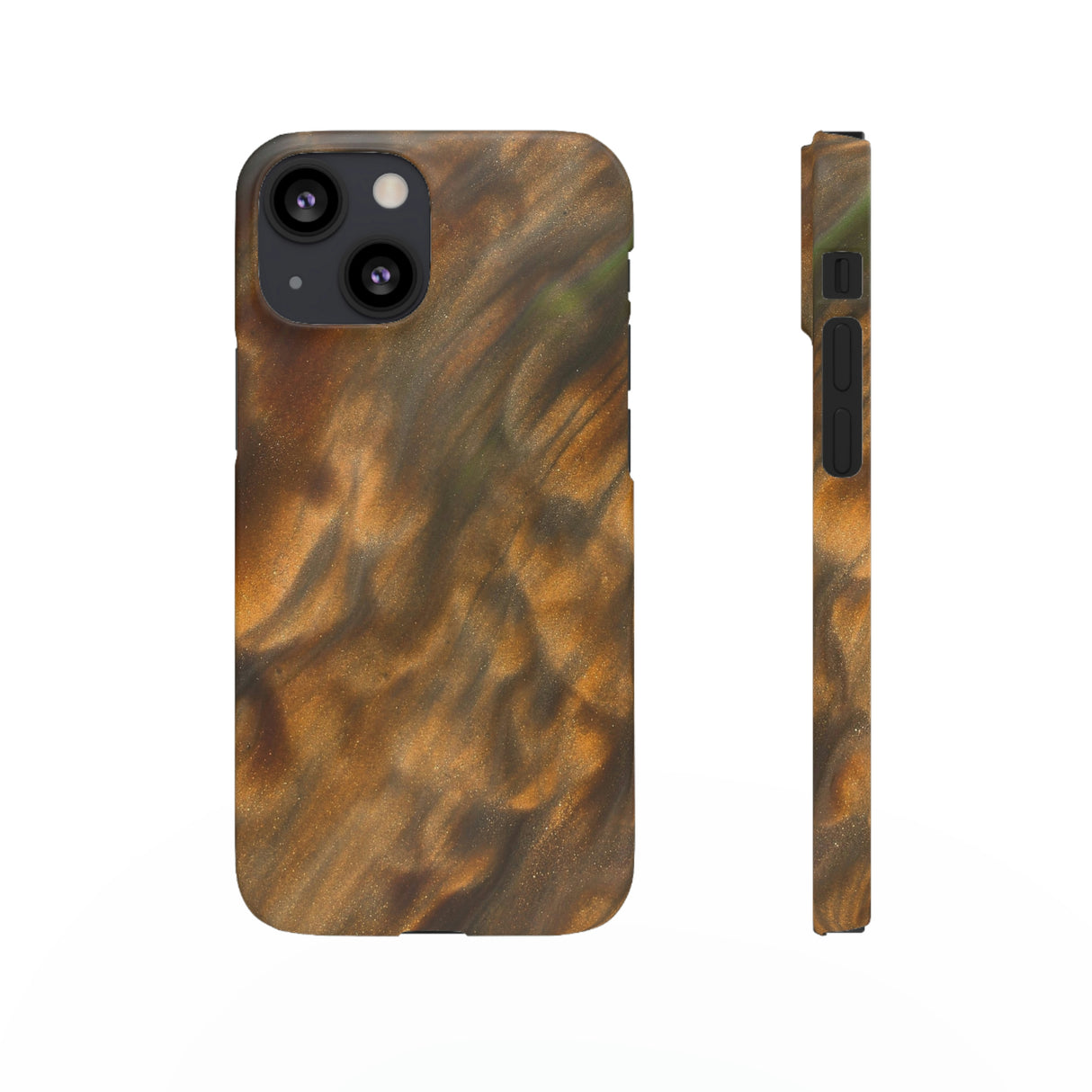 Gold Sand Ink Art iPhone Case (Slim) iPhone 13 Mini Matte Phone Case