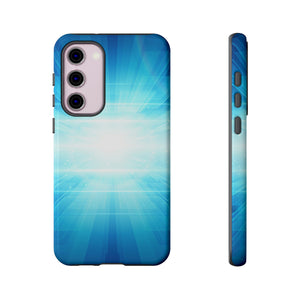 Abstract Blue Android Case (Protective) Samsung Galaxy S23 Plus Glossy Phone Case