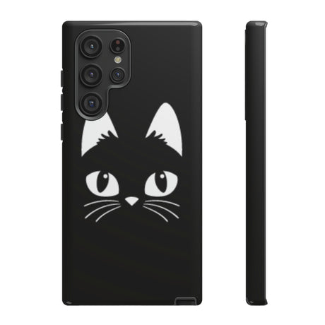 Cartoon Cat Icon Android Case (Protective) Samsung Galaxy S22 Ultra Glossy Phone Case