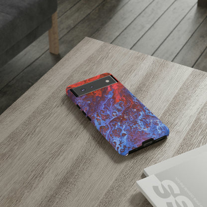 Blue Lava Ink Art Android Case (Protective) Phone Case