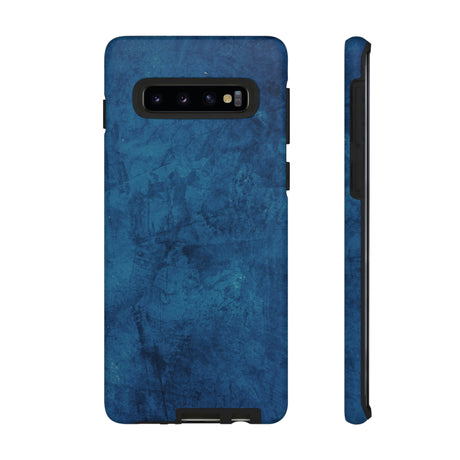 Grunge Navy Blue Android Case (Protective) Samsung Galaxy S10 Matte Phone Case