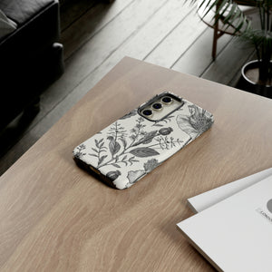 Poppy Gray Vintage Flower Samsung Case (Protective) Phone Case