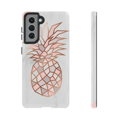 Pineapple Rose Gold Android Case (Protective) Samsung Galaxy S21 Matte Phone Case