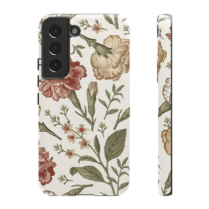 Carnation Vintage Flower Samsung Case (Protective) Samsung Galaxy S22 Matte Phone Case