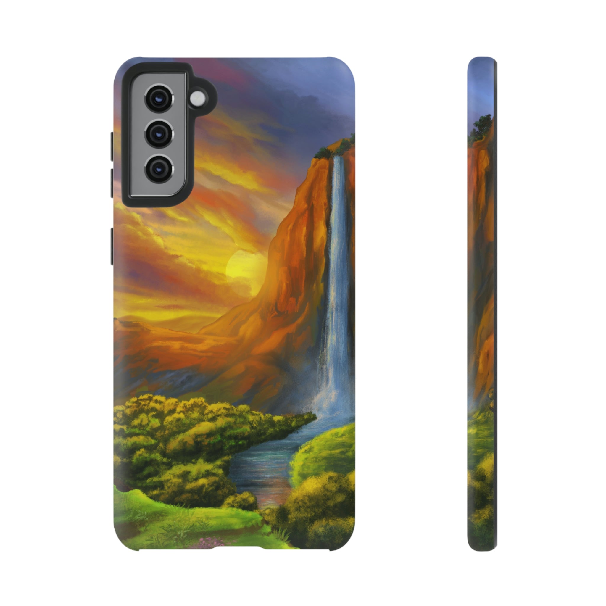 Fantasy Waterfall Android Case (Protective) Samsung Galaxy S21 Plus Matte Phone Case