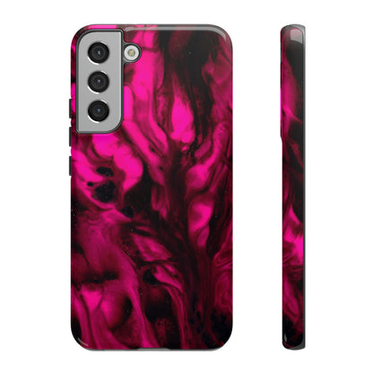 Bright Pink Ink Art Android Case (Protective) Samsung Galaxy S22 Plus Glossy Phone Case