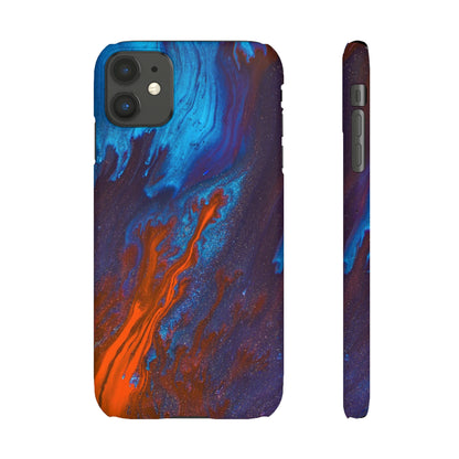 Orange Flame Ink Art iPhone Case (Slim) iPhone 11 Matte Phone Case