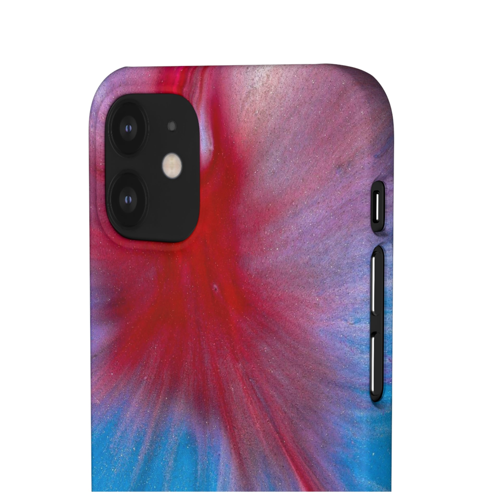 Red Warp Ink Art iPhone Case (Slim) Phone Case