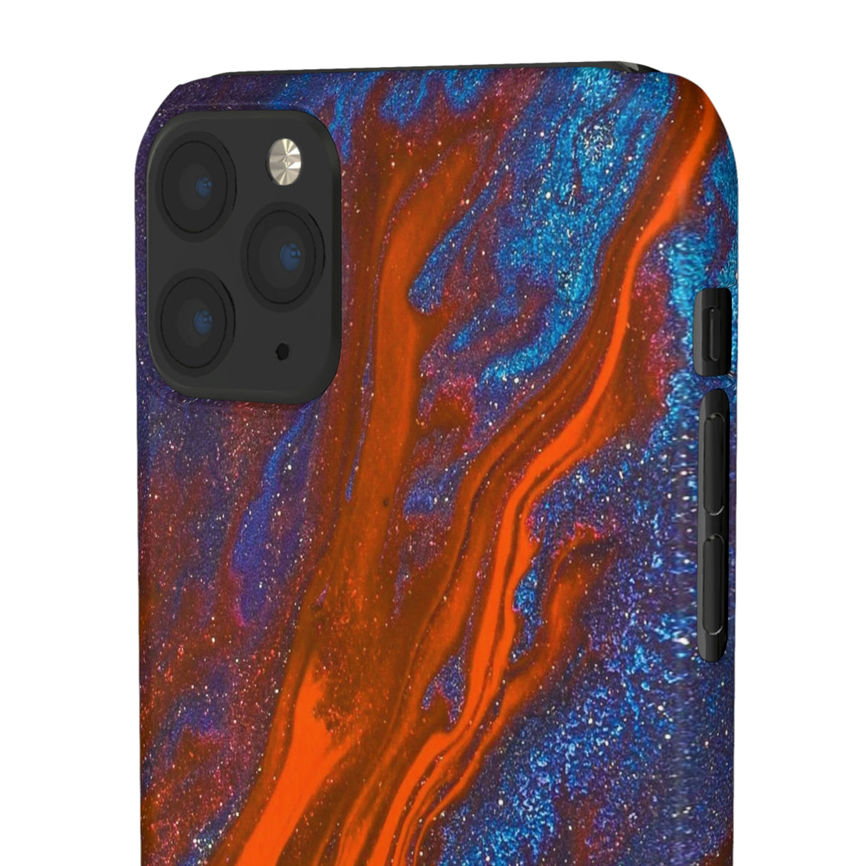 Orange Spikes Ink Art iPhone Case (Slim) Phone Case