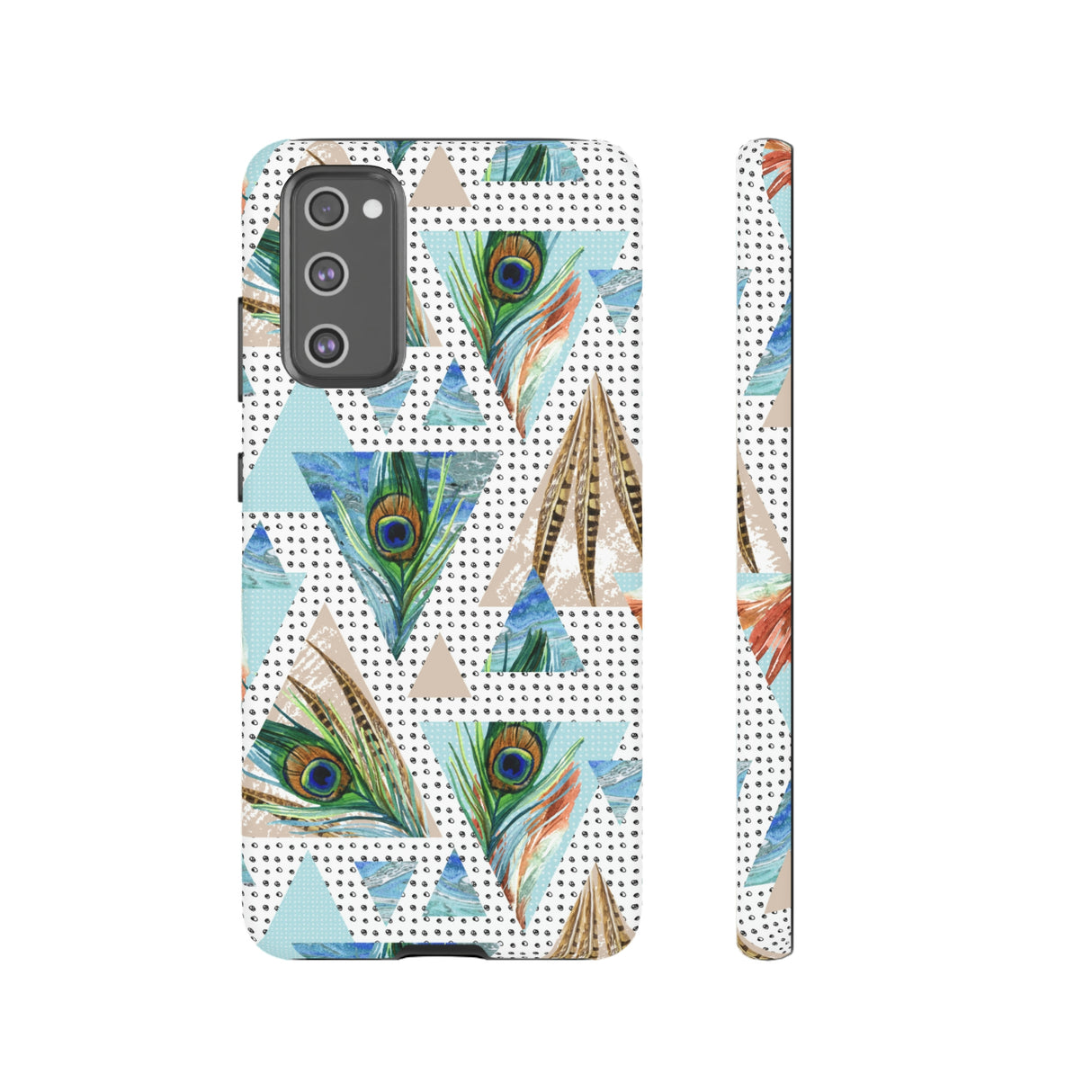 Peacock Feathers Android Case (Protective) Samsung Galaxy S20 FE Matte Phone Case