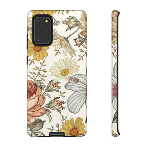 Linear Vintage Flower Samsung Case (Protective) Samsung Galaxy S20+ Glossy Phone Case