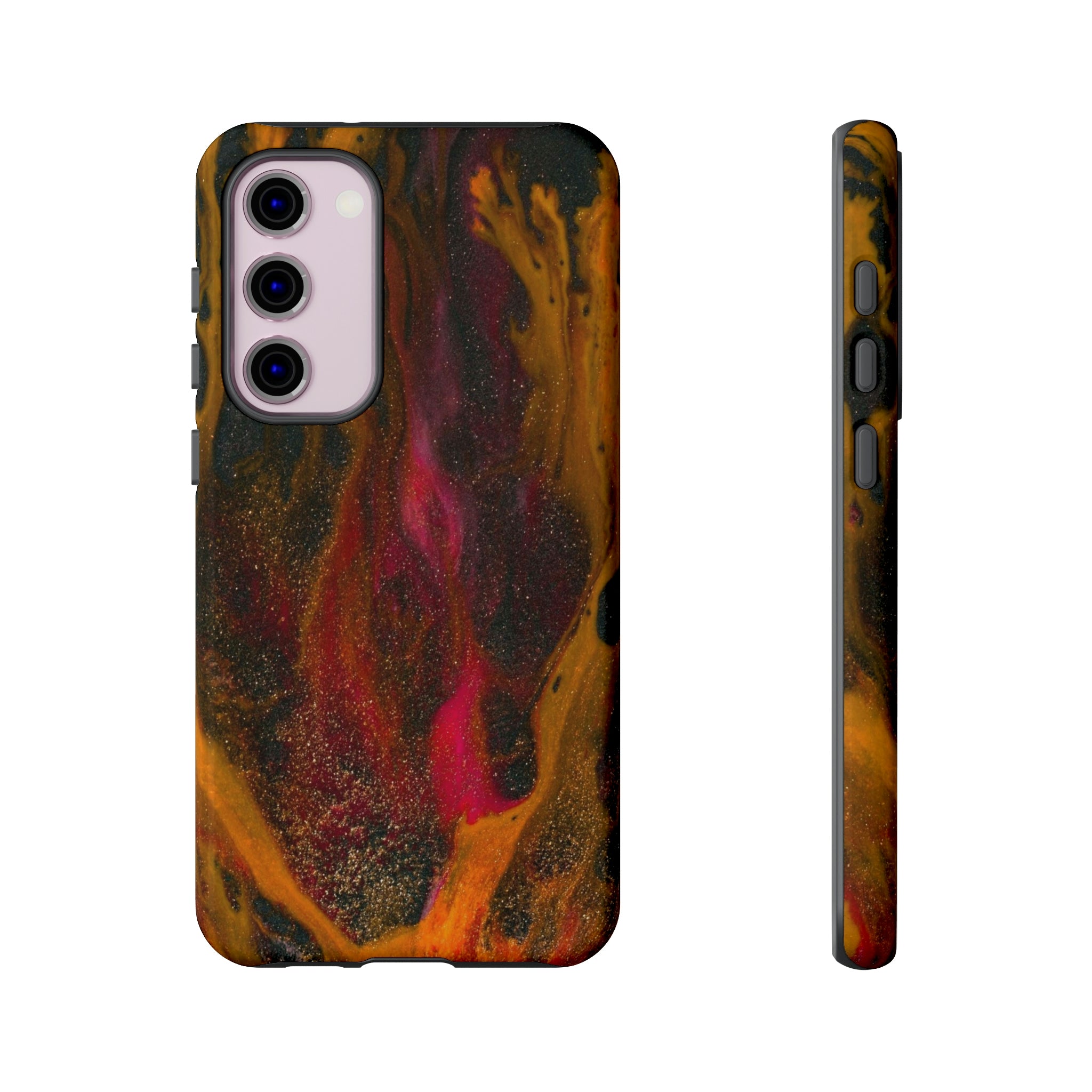 Bon Fire Ink Art Android Case (Protective) Samsung Galaxy S23 Plus Glossy Phone Case