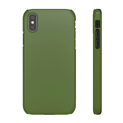 Dark Olive Green iPhone Case (Slim) iPhone XS Glossy Phone Case