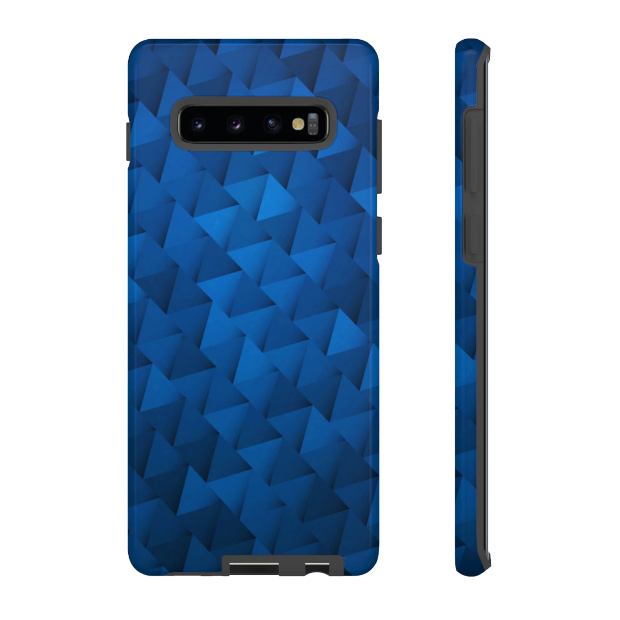 Blue Geometric Android Case (Protective) Samsung Galaxy S10 Plus Glossy Phone Case