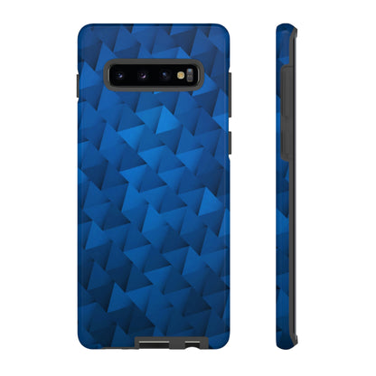 Blue Geometric Android Case (Protective) Samsung Galaxy S10 Plus Glossy Phone Case