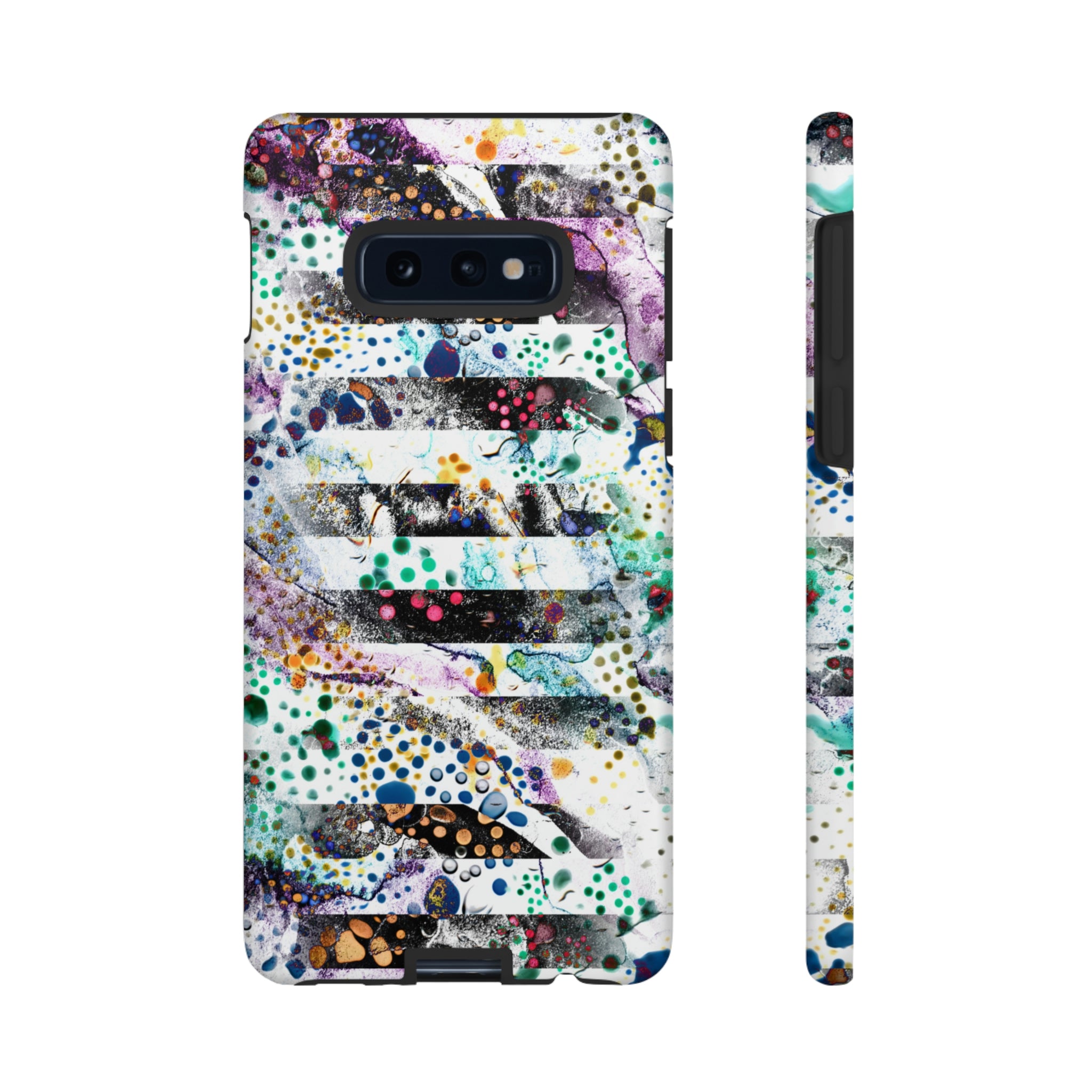 Abstract Green Purple Android Case (Protective) Samsung Galaxy S10E Matte Phone Case