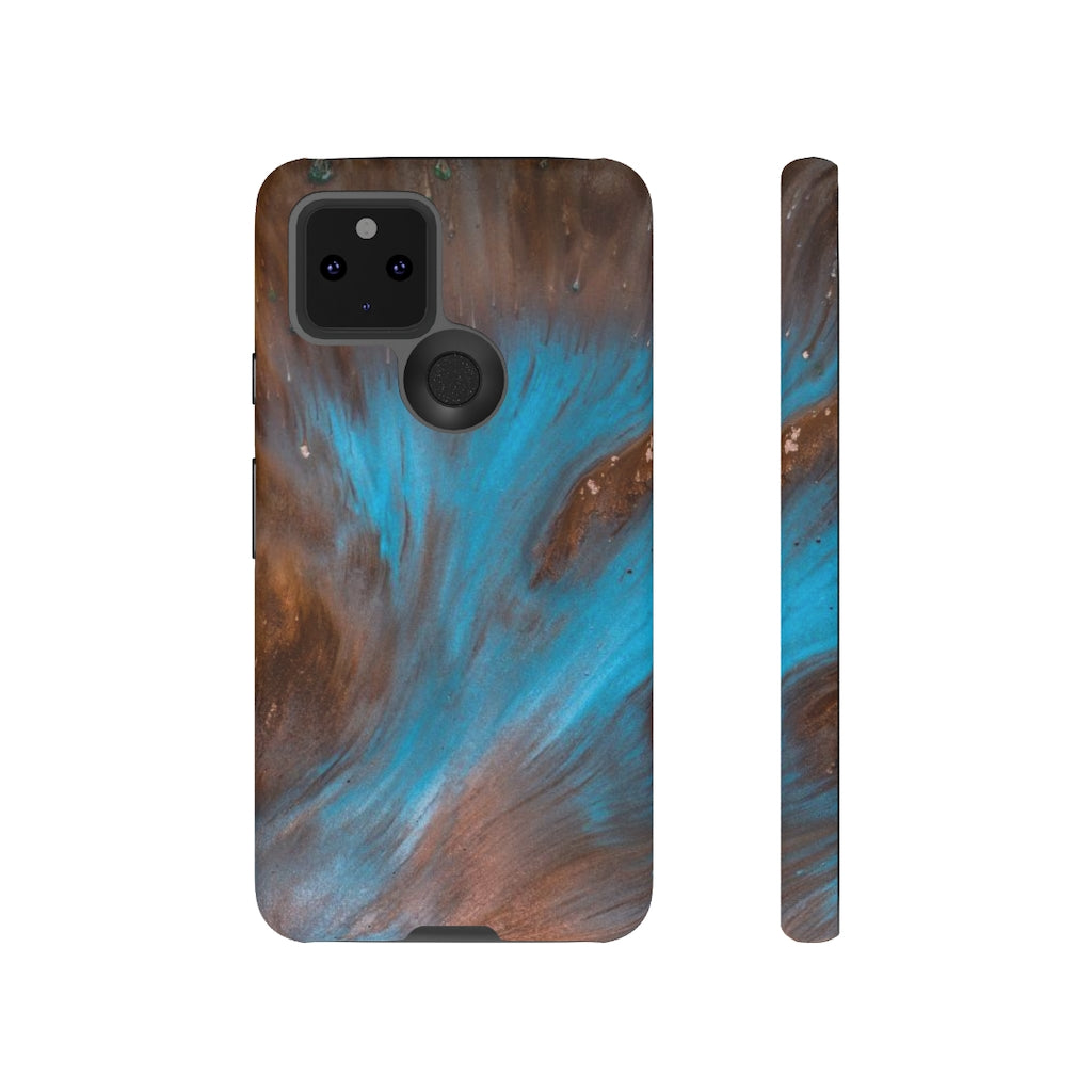 Blue Lagoon Ink Art Android Case (Protective) Google Pixel 5 Matte Phone Case